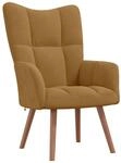 vidaXL Relaxsessel, Sessel mit Stahlrahmen Holzbeinen, Relaxstuhl Polsterstuhl...
