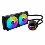 Wasserk&uuml;hlung 240 mm AIO, 250 W TDP, 2x120 mm ARGB PWM, Schwarz, AM5, 26 dB 