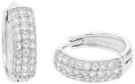 AMOR - Damen Ohrringe 925 Silber - mit Zirkonia Stein - Creole - AMR-E0100