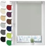 Verdunkelungsrollo Klemmfix ohne Bohren 115cm x 210cm Hellgrau Verdunklungsrollo