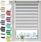 Doppelrollo Klemmfix ohne Bohren 45cm x 100cm Grau Duo Rollo Klemmrollo