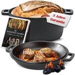 Ottia reiner Gusseisen Topf, 26cm, als Brotbackform, Brotbacktopf, Dutch Oven,
