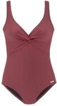 Lascana Damen Badeanzug Raffungen, Knoten-Effekt, Softcups, Shaping | Raffungen,