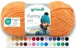 Gr&uuml;ndl Wolle Funny uni - dicke weiche Chenille Wolle zum H&auml;keln - H&auml;kelwolle -