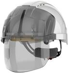 JSP VISTAshield Schutzhelm Bauhelm mit integriertem Gesichtsschutz, Wei&szlig;