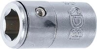 BGS 8251 | Bit-Adapter mit Haltekugel | Innenvierkant 6,3 mm (1/4") | Innensechskant