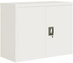 vidaXL Aktenschrank Wei&szlig; 90x40x70 cm Stahl
