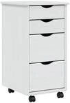 vidaXL Rollschrank, Rollcontainer mit 4 Schubladen, Kommode Schubladenschrank...