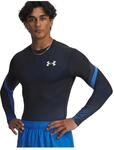 Under Armour HeatGear Sub Crew Longlseeve Underwear Longseeve Blauschwarz, L Herren