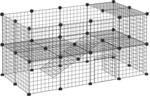 PawHut Freigehege Freilaufgehege mit 36 Platten 146 x 73 x 73 cm Schwarz |...