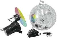 Eurolite Spiegelkugelset 30cm mit Pinspot | Set bestehend aus Motor,...