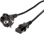 VALUE Netzkabel, gerade IEC-Buchse, schwarz, 0,6 m