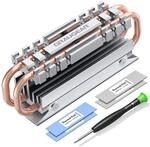 GRAUGEAR| M.2 NVMe SSD (2280) Heatpipe-K&uuml;hlk&ouml;rper | lautloser K&uuml;hler |...