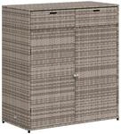 vidaXL Gartenschrank Grau 105x55x113 cm Poly Rattan