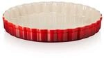LE CREUSET Tarteform aus Steinzeug, 24 cm, 1.4 Liter, Kirschrot, 71120240600001