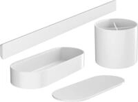 hansgrohe WallStoris - Badezimmerset, Zubeh&ouml;r Set f&uuml;r das Bad ohne bohren,