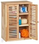 Relaxdays H&auml;ngeschrank Walnuss, HxBxT: 46,5 x 35 x 21 cm, Badezimmer K&uuml;che