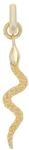 Amor Charm 925 Sterling Silber Damen Charms, 3,4 cm, Gold, Schlange, Kommt in...