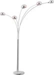 Stehleuchte Beleuchtung Lampe Leuchte Marmor Sockel Metall Globo 58228S, Silber,