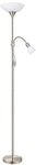 EGLO Stehlampe Up 2, 2 flammige Stehleuchte, Standleuchte aus Metall, Glas und