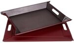 Freeform DUO Tablett 45 x 35 cm | Anthrazit metallic/Burgund | 2 in 1...