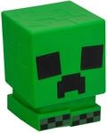 Paladone SquishyGlo Silikon-Lampe Creeper aus Minecraft, offiziell lizenziert,