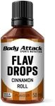 Body Attack Flav Drops&reg;, 50 ml, Cinnamon Roll, Aromatropfen f&uuml;r Lebensmittel,