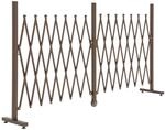 Outsunny Scherengitter Absperrgitter Ausziehbar 52-405cm Braun H103,5cm 