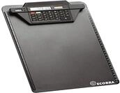 Ecobra 792250 Klemmbrett mit Rechner-Klemmschiene, schwarz