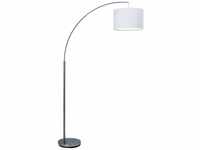 BRILLIANT Lampe Clarie Bogenstandleuchte 1,8m eisen/weiß | 1x A60, E27, 60W,