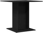 vidaXL Esstisch Schwarz Eichen-Optik 80x80x75 cm Holzwerkstoff