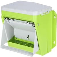 Kerbl SmartCoop Futterautomat mit Schutzklappe | Gr&uuml;n/Hellgrau, 36 &times; 27 &times; 34 cm,