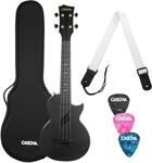 CASCHA Konzert Ukulele Set aus Kohlefaser I Carbon Ukulele Starter Kit mit 3...