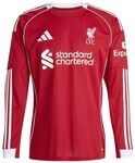 adidas Herren Liverpool FC 25/26 Home Langarmtrikot + ein...