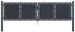 vidaXL Gartentor aus Stahl 300 x 100 cm Anthrazit