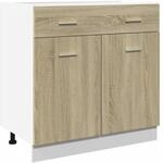 vidaXL Schubunterschrank Lyon Sonoma-Eiche 80x46x81,5 cm Holzwerkstoff