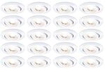 Paulmann 99997 LED Einbauleuchte 20er-Pack schwenkbar 82mm 70&deg; 20x4,8W 20x450lm 230V