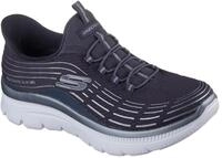 Skechers Damen Summits Plus Soft Luster Turnschuhe, Charcoal Mesh/Silver Trim, 42 EU