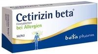Cetirizin beta 10 mg - Allergie Tabletten gegen Heuschnupfen, 50 Stk.