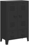vidaXL Kleiderschrank Metall Industrie-Stil 67 x 35 x 107 cm Schwarz