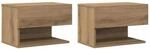 vidaXL Wand-Nachttische 2 STK. Artisan-Eiche