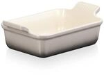 Le Creuset Rechteckige Auflaufform Tradition aus Steinzeug, 19 cm, 1.1 Liter, Flint,