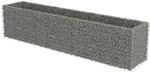 vidaXL Gabionen-Hochbeet Verzinkter Stahl 450&times;90&times;100 cm