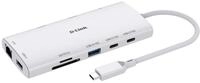 D-Link DUP-A01 USB-C Hub 10-in-1 (2X HDMI 4K@60Hz, USB 3.1/3.0, 100W Power Delivery,