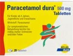 Paracetamol dura Tabletten bei leichten bis m&auml;&szlig;igen Schmerzen, 20 St. Tabletten