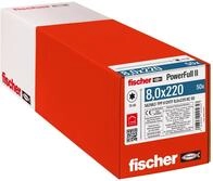 fischer PowerFull II 8,0 x 220, Premium Vollgewindeschraube (50 Stk.) mit innovativer