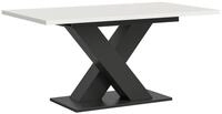 xonox.home - Esstisch Motion 2-TLG. Set 150x76x90 cm in grau und wei&szlig; - Auszugstisch