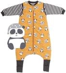 schlummersack Baby Kinder Schlafsack Ganzjahr | mit F&uuml;&szlig;en, umklappbaren...