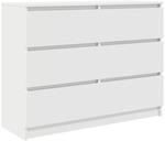 vidaXL Sideboard Wei&szlig; 100x35x76 cm Holzwerkstoff, Kommode, Schrank,