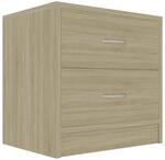vidaXL Nachttisch mit 2 Schubladen Nachtschrank Nachtkommode Nachtkonsole